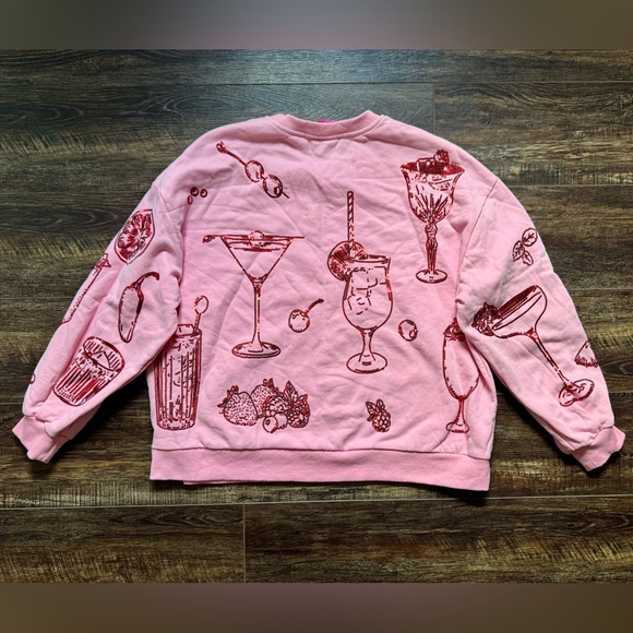 QUEEN OF SPARKLES Tops - QUEEN OF SPARKLES Pink Sweatshirt